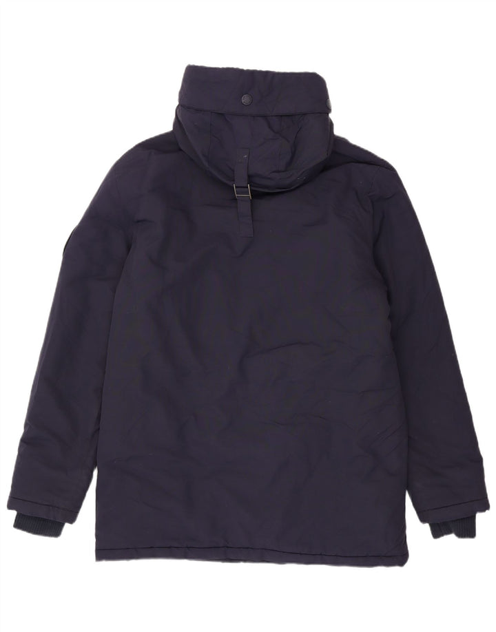 Superdry Parkajakke med hætte til mænd UK 40 Stor marineblå nylon