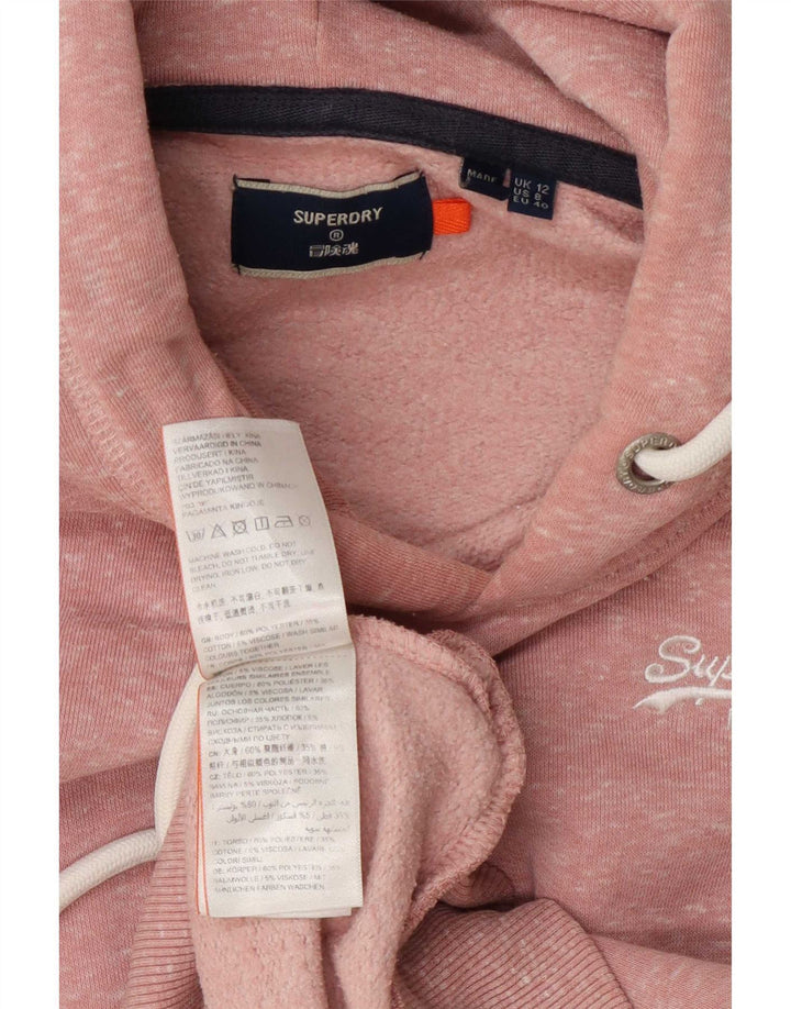 Superdry Dame Hættetrøje UK 12 Medium Pink Flecked Polyester
