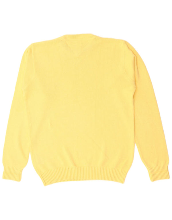 TOMMY HILFIGER sweater med rund hals til mænd mellem gul bomuld