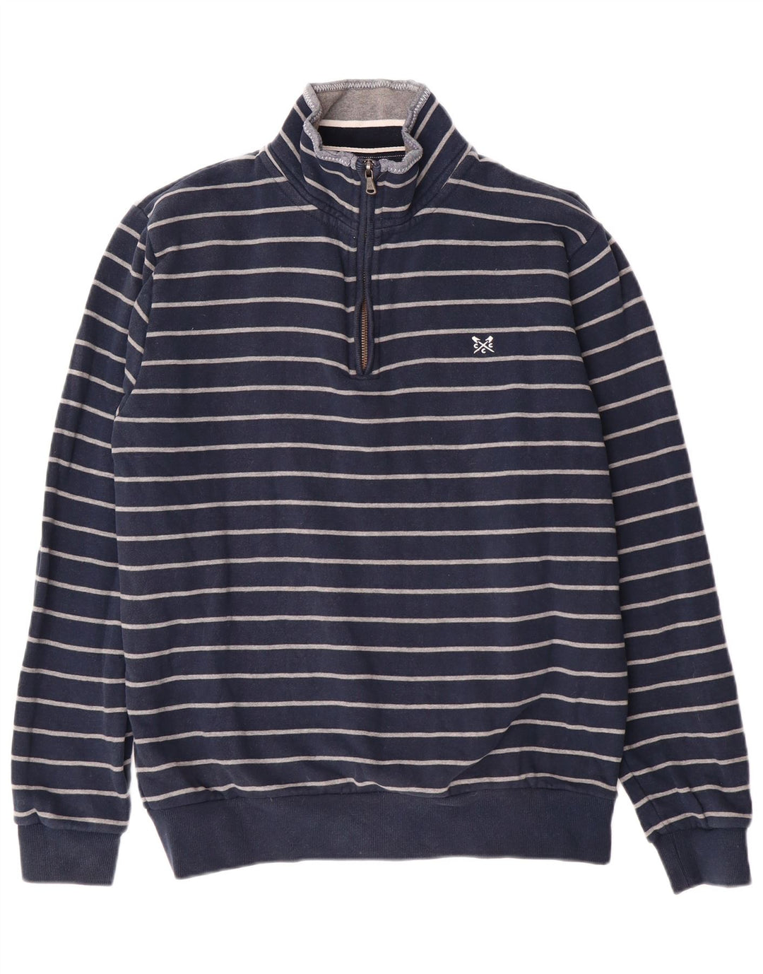 Besætningstøj Herre sweatshirt Jumper lille marineblå stribet bomuld