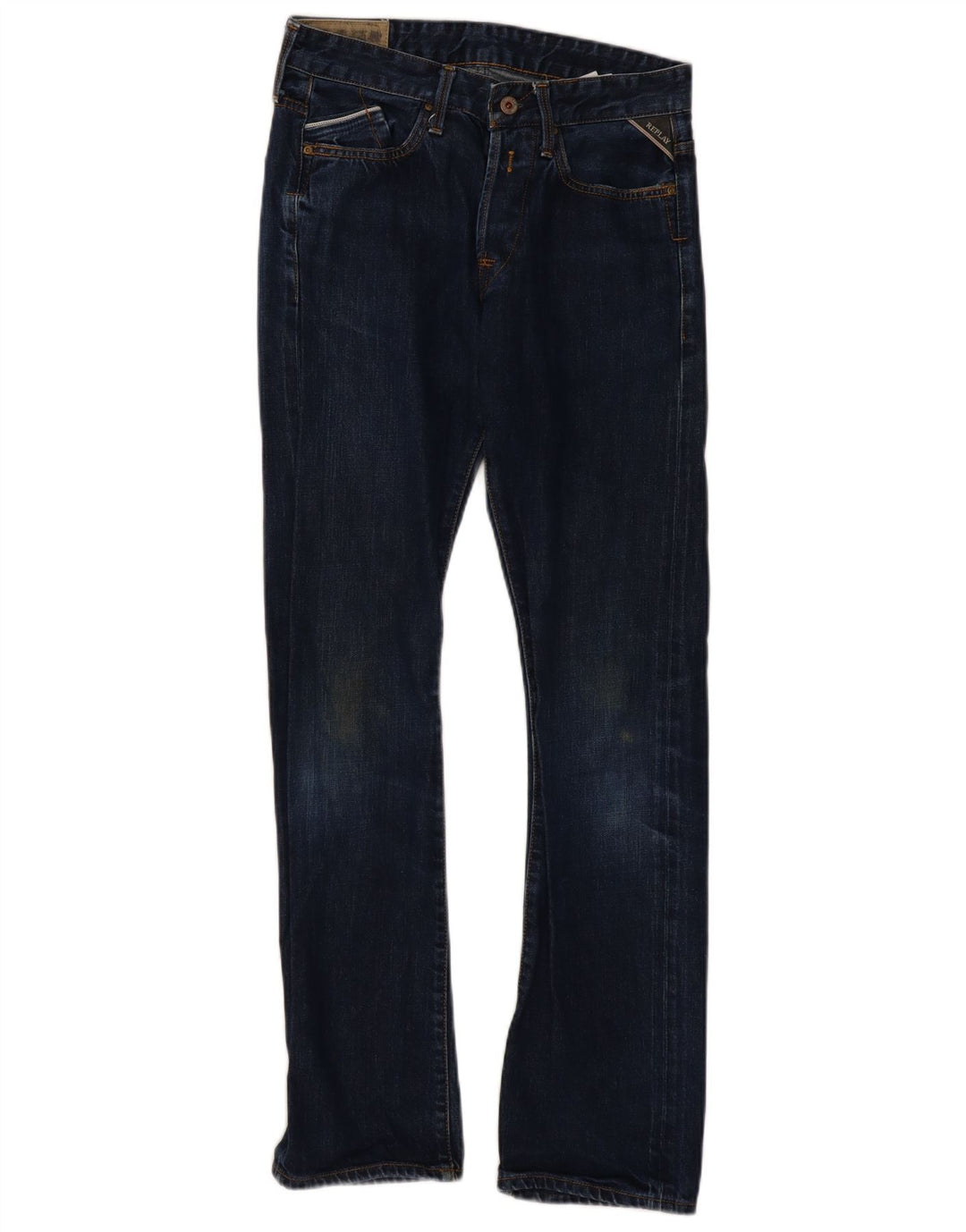 REPLAY Herre Bootcut Jeans W30 L34 Marineblå Bomuld