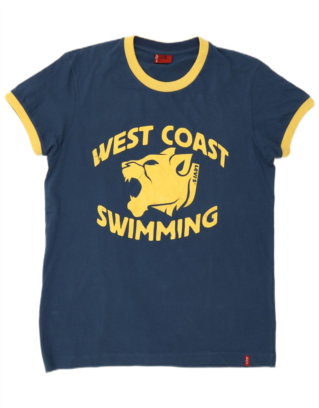 Levi's Herre grafisk T-shirt Top Medium Navyblå Bomuld