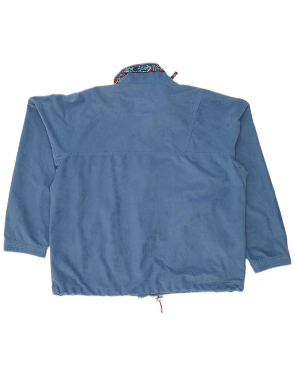Great Escapes Herre grafisk velour træningsdragt topjakke XL blå polyester
