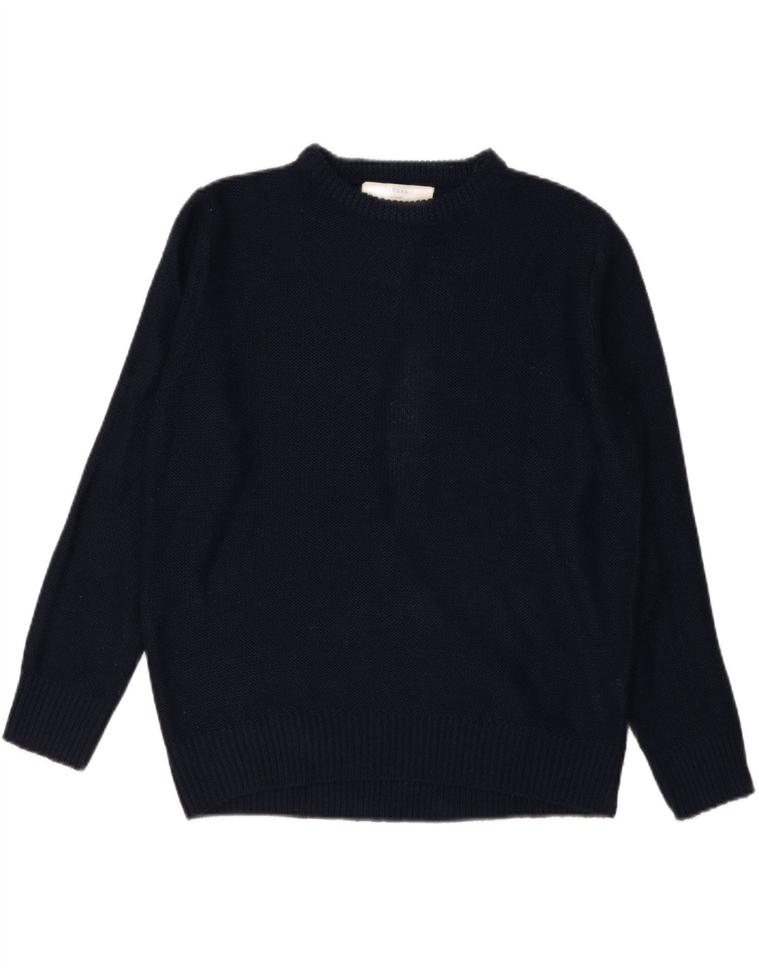 Zara Dame Oversized Boat Neck Jumper Sweater UK 14 Medium Navy Blue