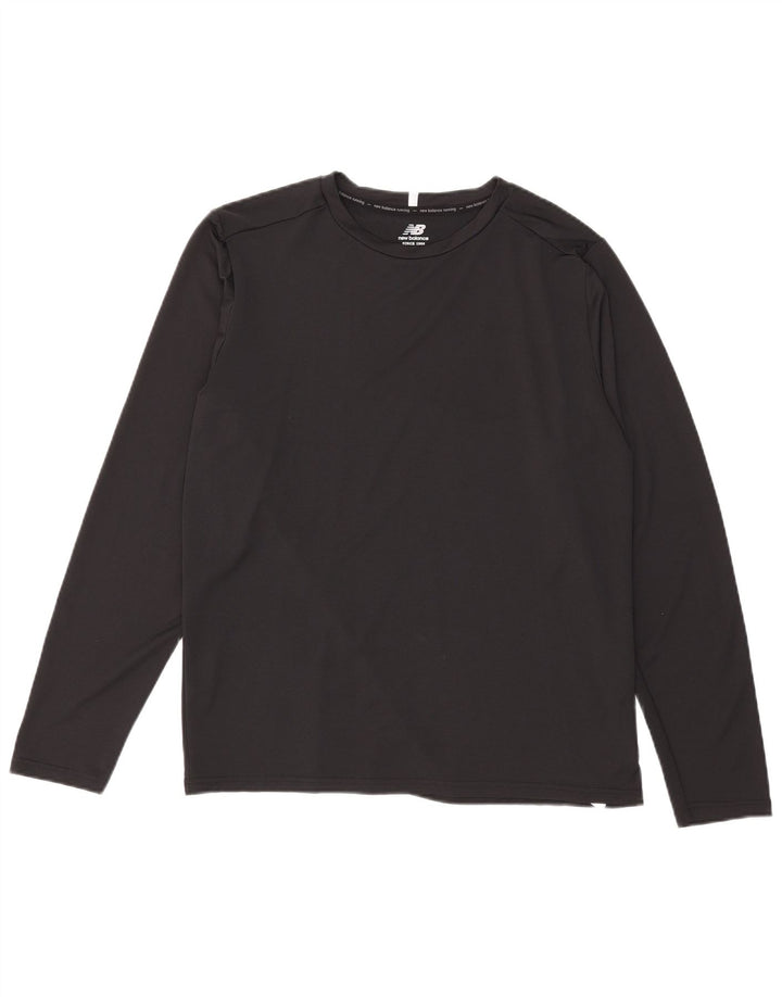 New Balance Herre Top Langærmet Stor Sort Polyester