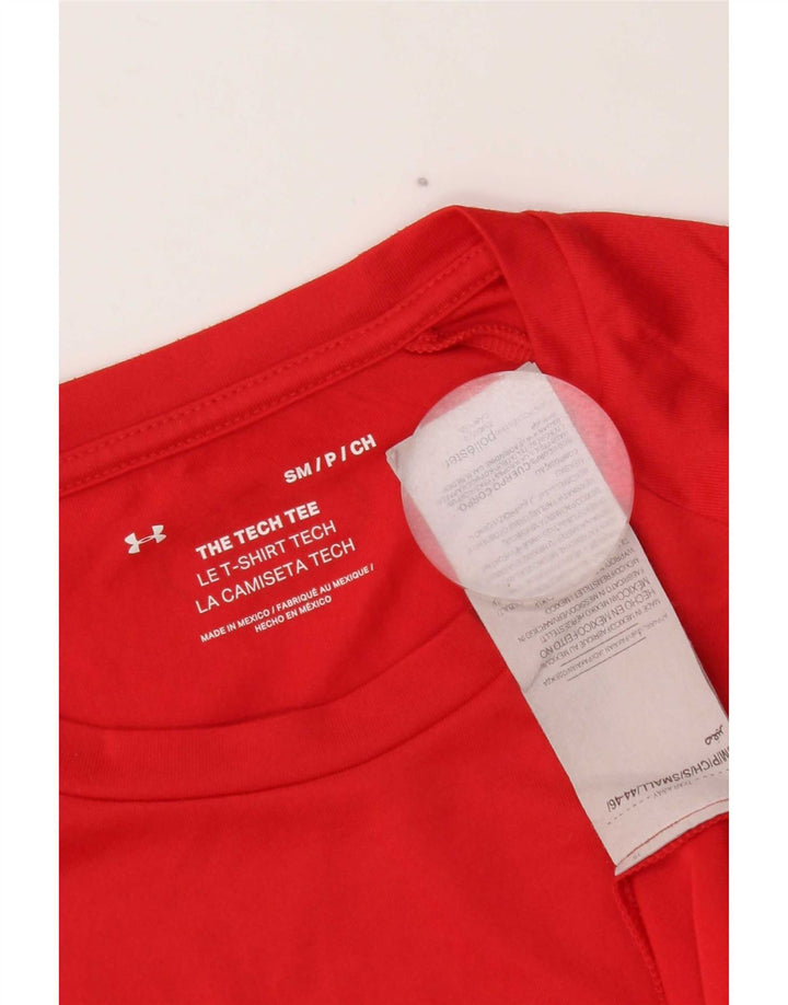 Under Armour Herre T-Shirt Top Lille Rød Polyester