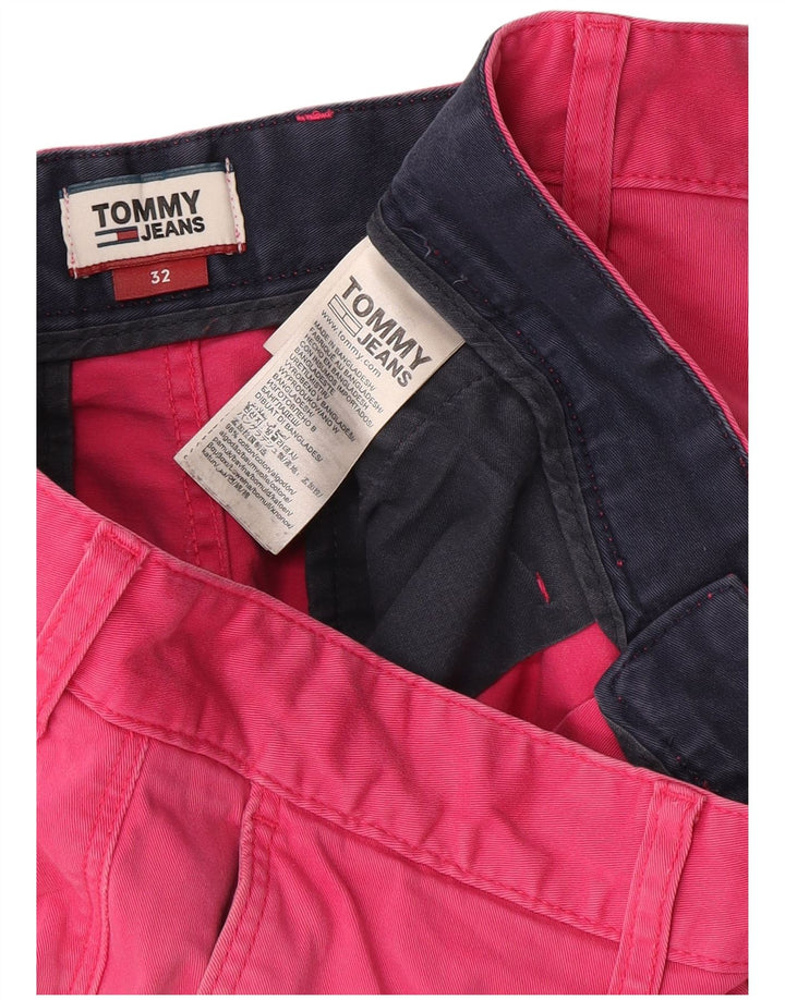 Tommy Hilfiger Herre Chino Shorts W32 Medium Pink Bomuld