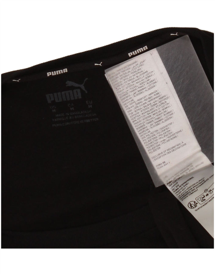 Puma Grafisk T-Shirt Top UK 14 Medium Sort Bomuld