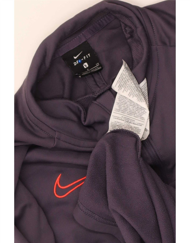 Nike Herre Dri Fit Pullover med lynlås-hals Træningsdragt Top Lille lilla polyester