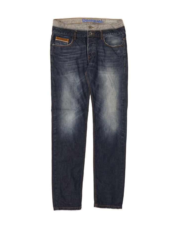 DESIGUAL Mens Slim Jeans W32 L32 Blue Polyester Vintage Desigual and Second-Hand Desigual from Messina Hembry 