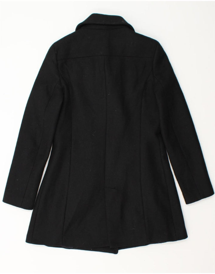 ZARA Womens Overcoat UK 10 Small Black Wool Vintage Zara and Second-Hand Zara from Messina Hembry 