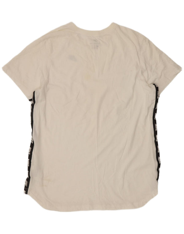 Nike grafisk T-shirt top til mænd XL Hvid Colourblock Bomuld