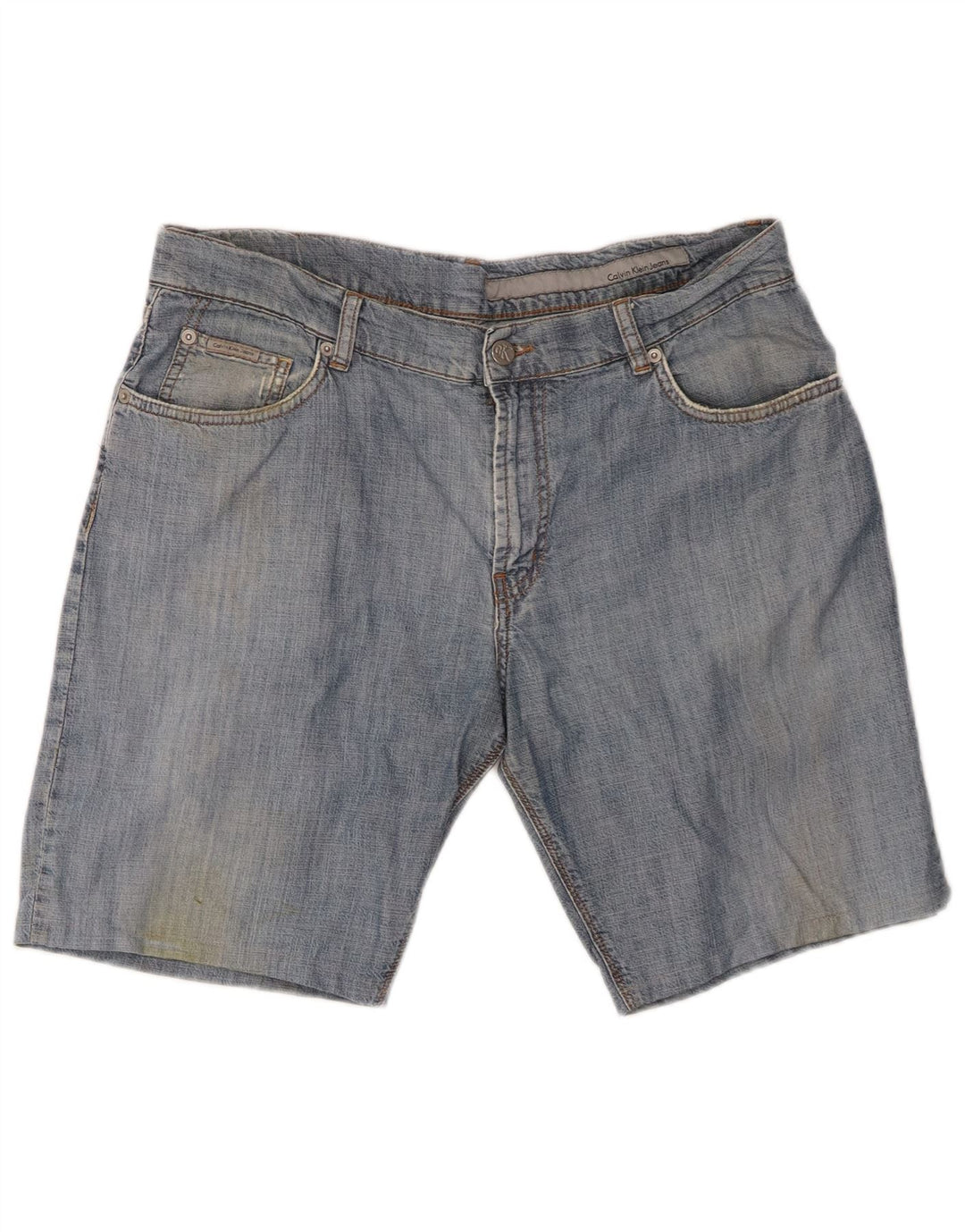 Calvin Klein Herre Denim Shorts W36 Stor Blå Bomuld