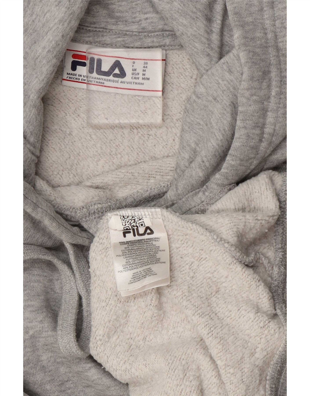 Fila Dame Hættetrøje UK 14 Medium Grey Bomuld