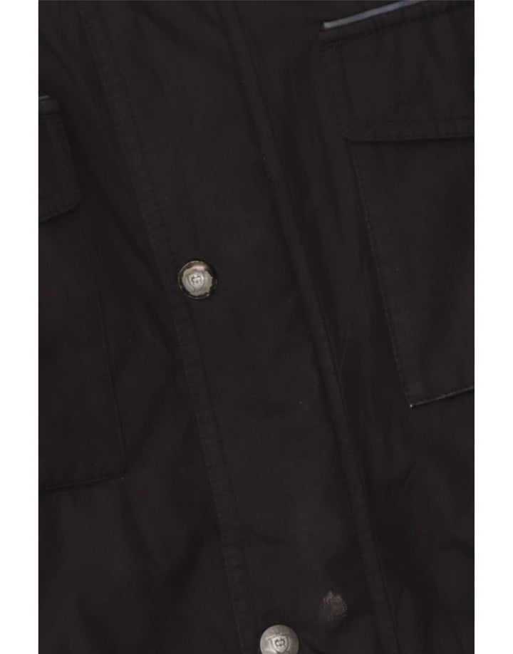 Massimo Dutti Herre Hooded Windbreaker Coat UK 40 Large Navy Blue