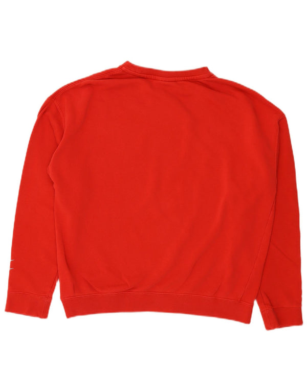 Nike Girls Swoosh Graphic Standard Fit Sweatshirt Jumper 13-14 år XL Rød
