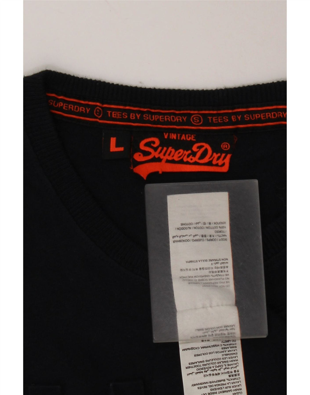 Superdry Grafisk T-shirt top til mænd Stor marineblå bomuld