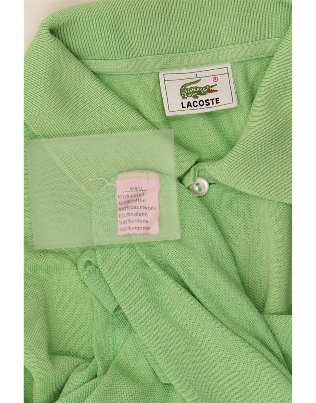 LACOSTE Poloshirt til mænd størrelse 3 Lille grøn bomuld