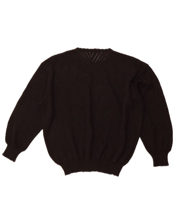 DRALON Dame sweater med rund hals IT 52 2XL Sort Akryl