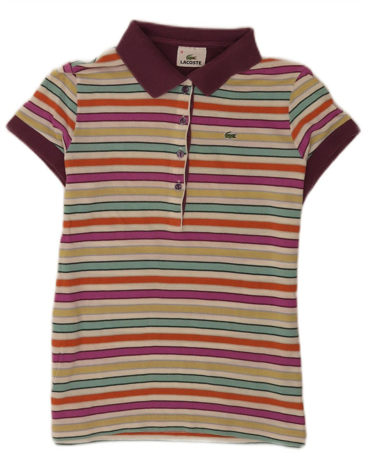 Lacoste Womens Regular Polo Shirt Størrelse 38 Medium Flerfarvet Stribet