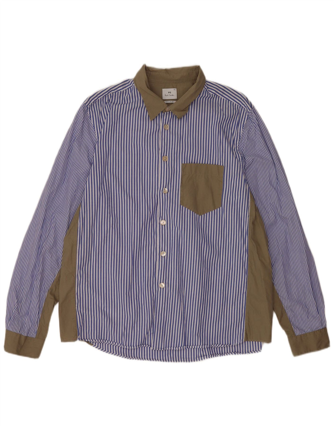 Paul Smith Herre Regular Fit skjorte 2XL Blå Colourblock Bomuld