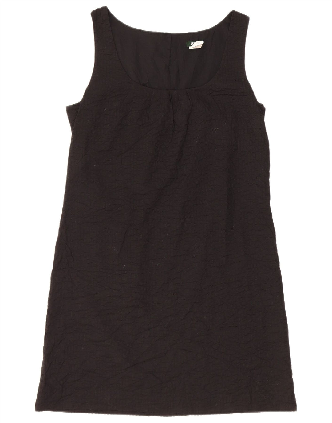 J. Crew Dame Ærmeløs A-Line Kjole US 6 Medium Sort Bomuld