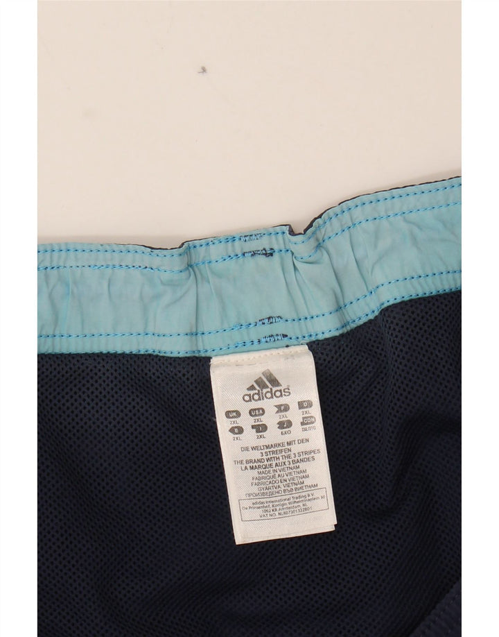 ADIDAS Mens Sport Shorts 2XL Navy Blue Polyester Vintage Adidas and Second-Hand Adidas from Messina Hembry 