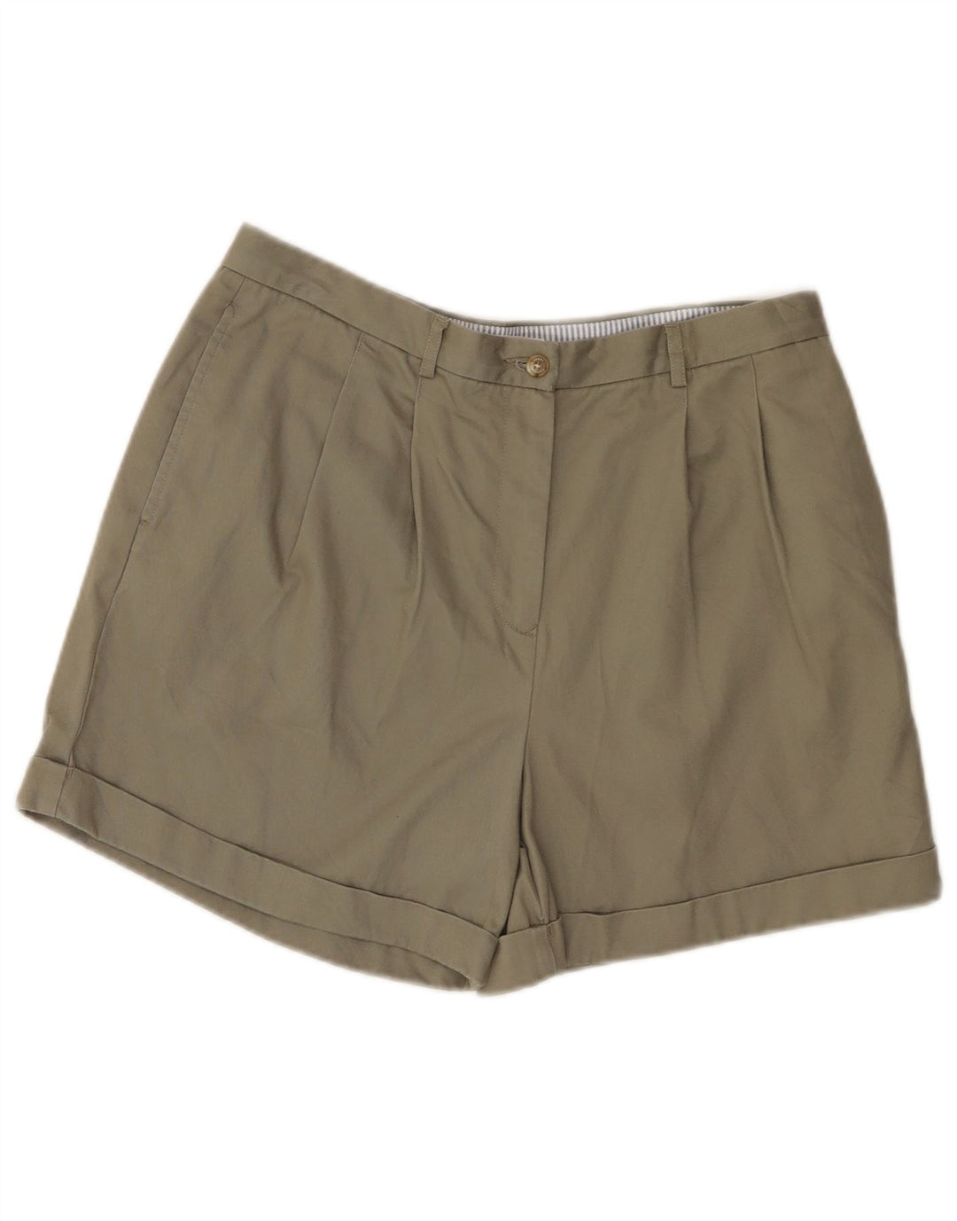 TOMMY HILFIGER kvinders pind chino shorts US 12 Large W32 Khaki Cotton