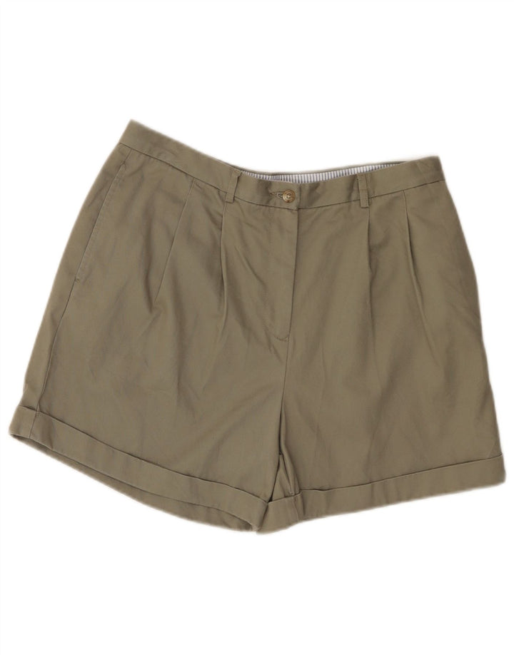 TOMMY HILFIGER kvinders pind chino shorts US 12 Large W32 Khaki Cotton
