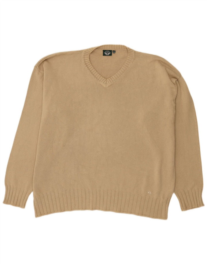 Dockers Herre V-hals sweater 2XL Beige Bomuld