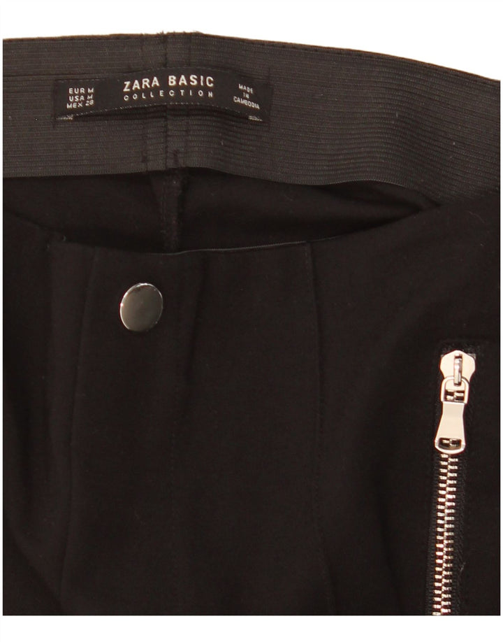 Zara Dame Skinny Cropped Trousers Medium W29 L25 Sort