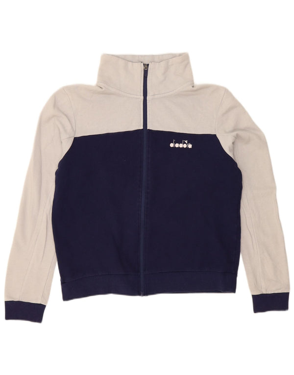 Diadora træningsdragt topjakke til kvinder UK 18 XL Marineblå Colourblock Bomuld