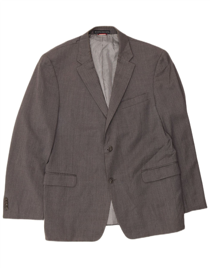 Tommy Hilfiger Herre 2-knaps blazerjakke UK 42 XL Grå uld