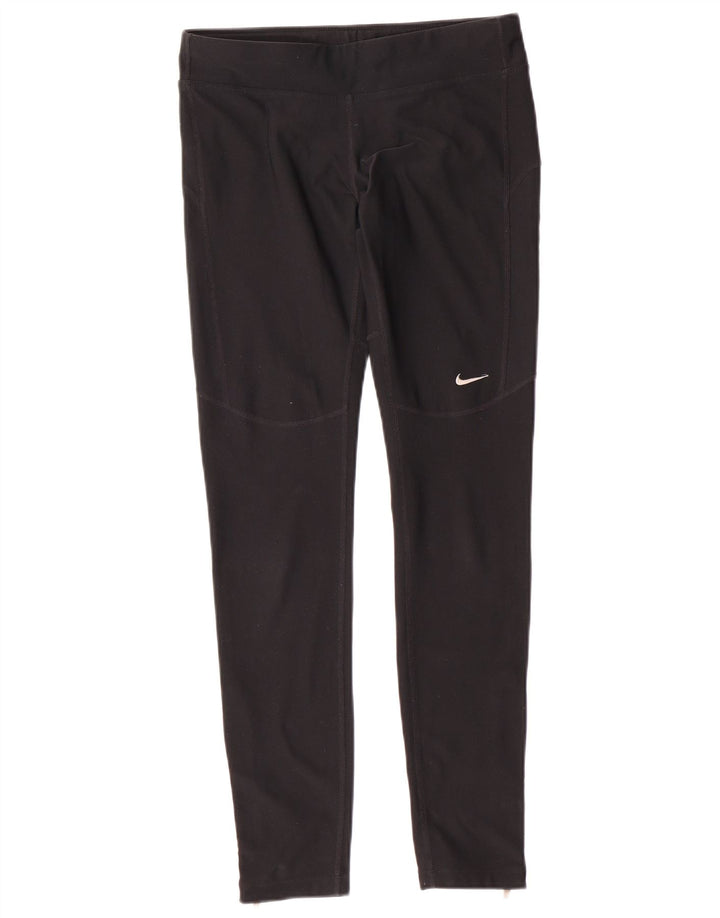 NIKE Dame Leggings UK 10 Lille sort polyester