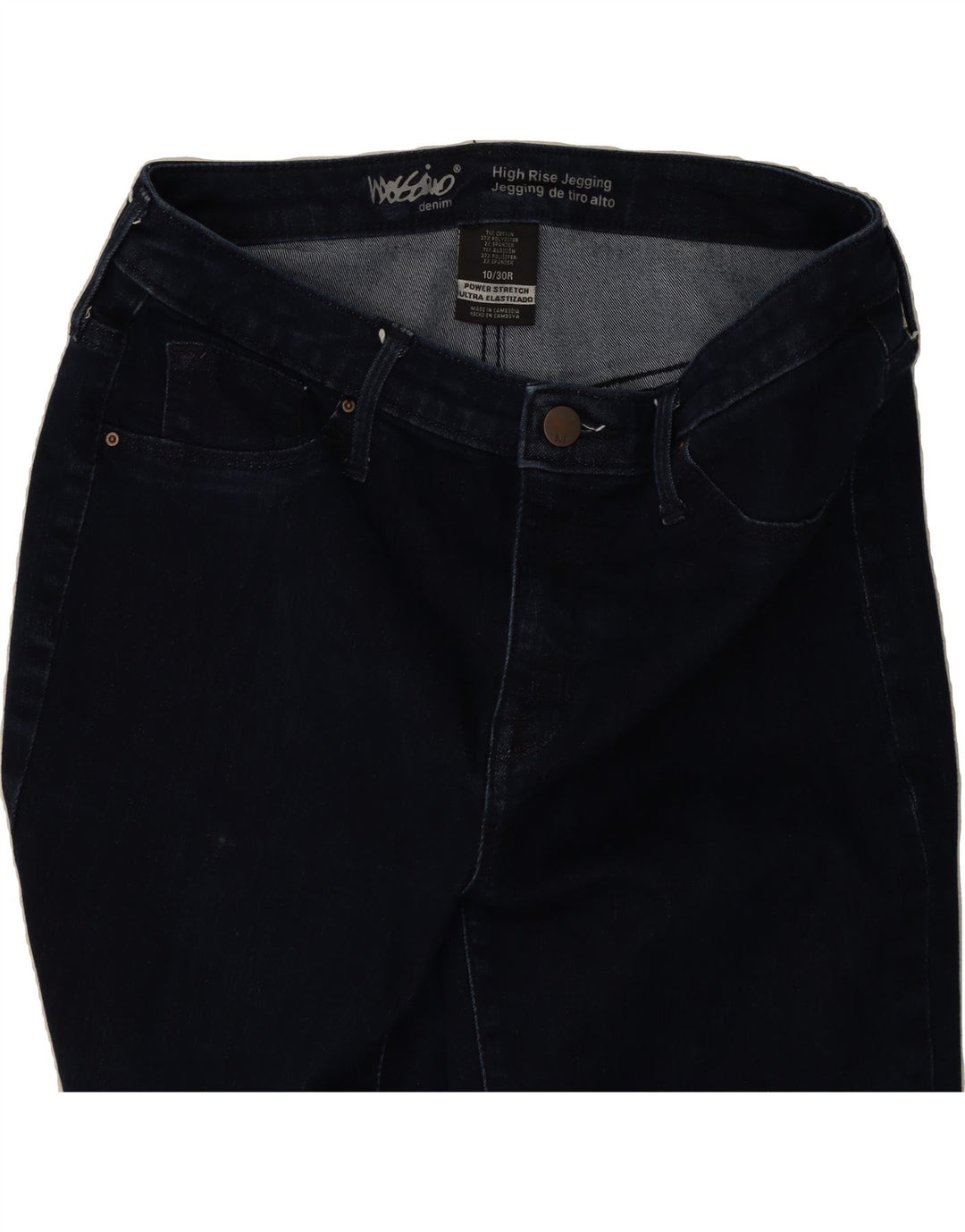 MOSSIMO Womens High Rise Jegging Jeans US 10 Large W30 L27 Navy Blue Vintage Mossimo and Second-Hand Mossimo from Messina Hembry 