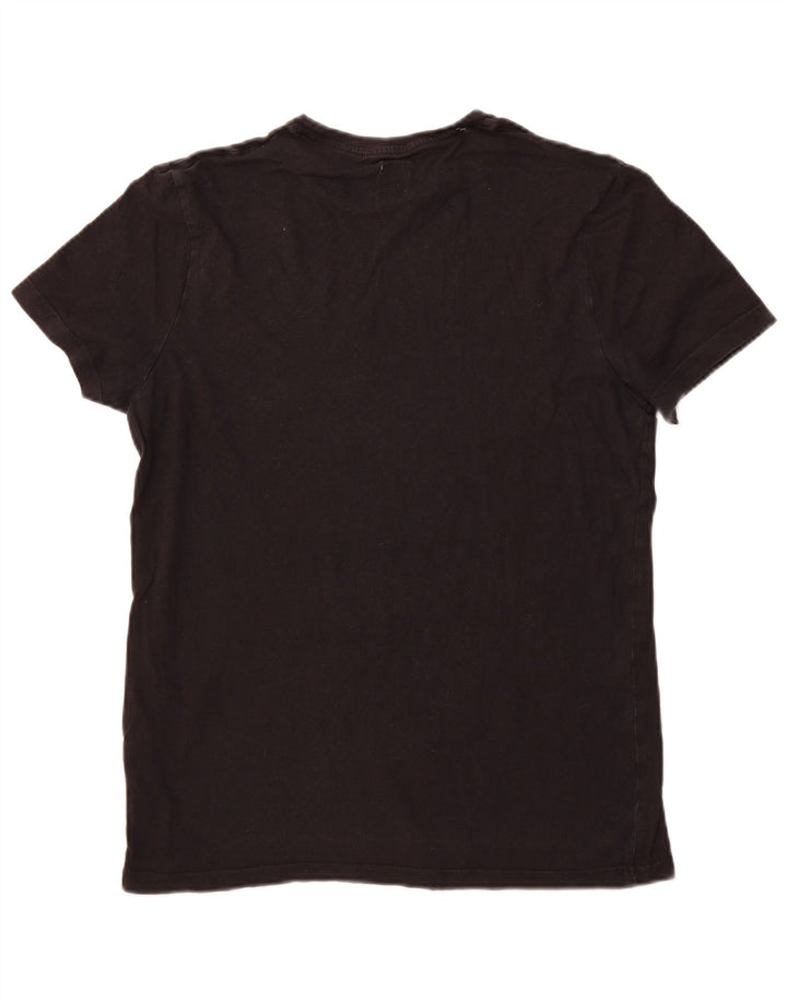 JACK WILLS Herre grafisk T-shirt Top Lille sort bomuld