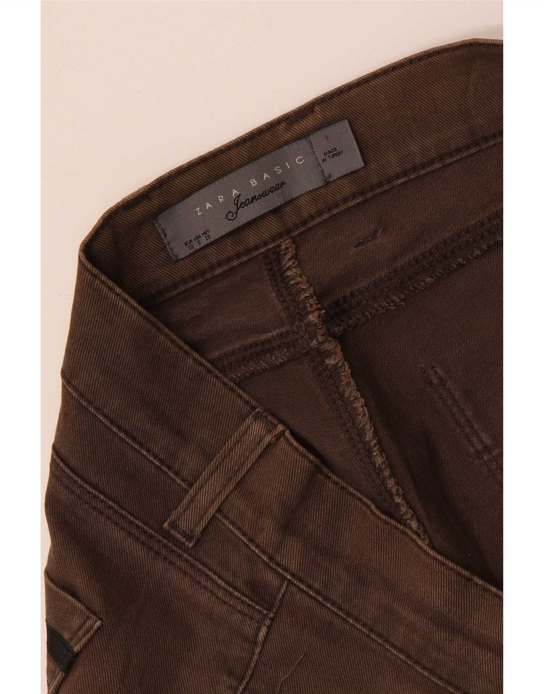 Zara Dame Slim Jeans EU 38 Small W28 L31 Brun