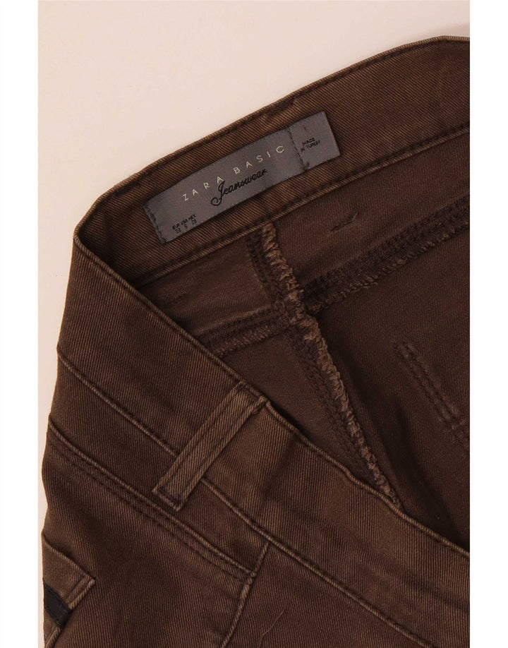 Zara Dame Slim Jeans EU 38 Small W28 L31 Brun