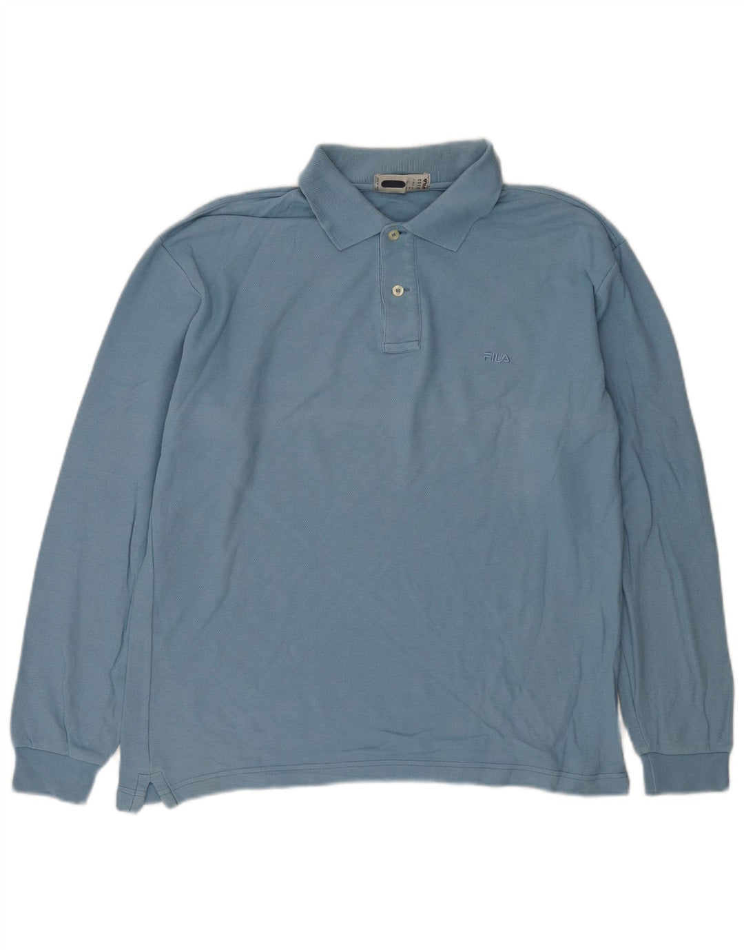 Fila Langærmet Polo Shirt til mænd IT 48 Mellemblå bomuld