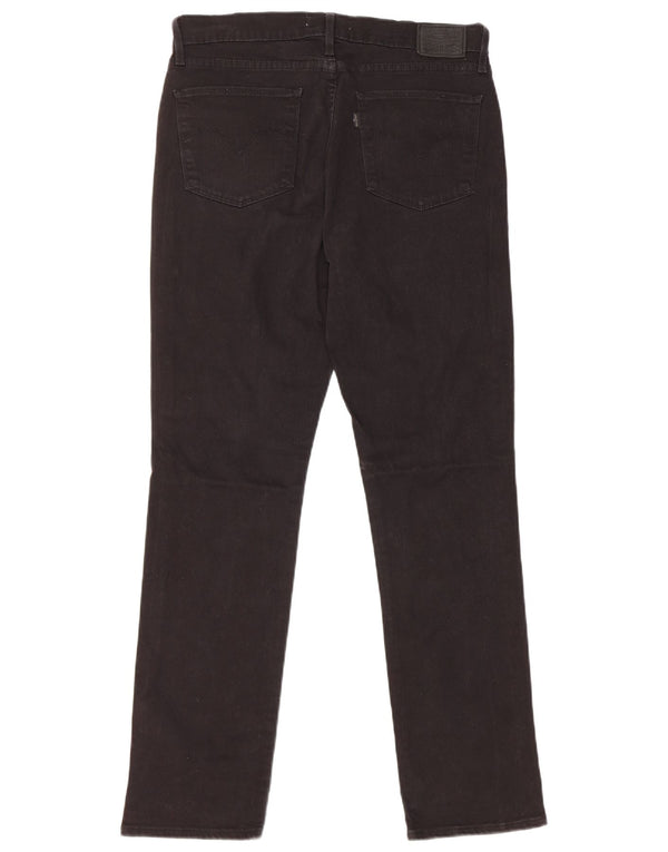 Levi's Womens 724 Højtaljede lige jeans W31 L30 sort bomuld