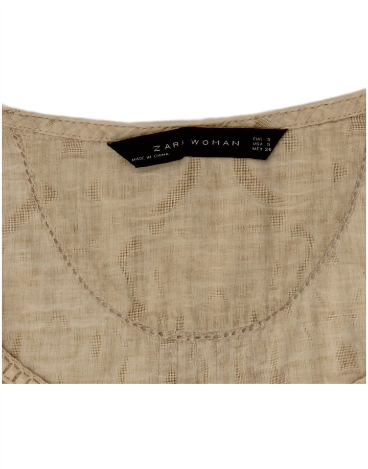 Zara Oversized Tent Dress UK 10 Small Beige