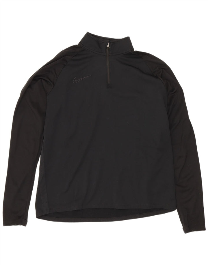 Nike Herre lynlåshals Regular Fit Top Langærmet Stor Sort Polyester Sports