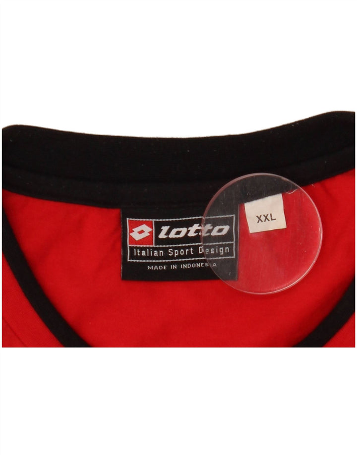 Lotto Herre T-Shirt Top 2XL Rød