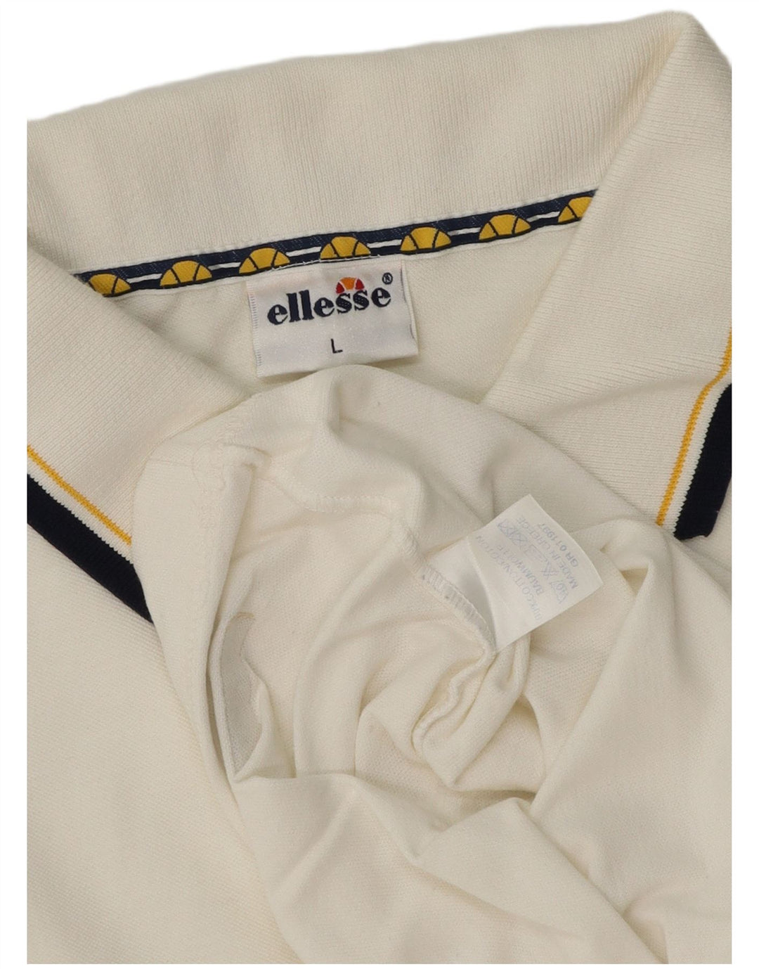 Ellesse Herre Polo Shirt Stor Hvid Bomuld