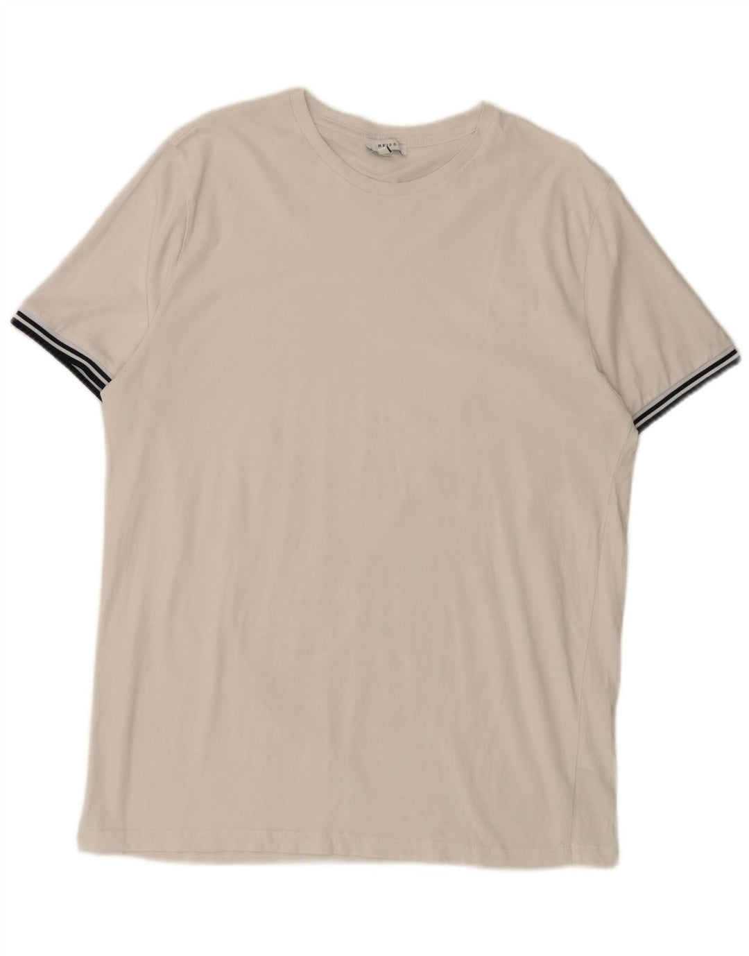 Reiss Herre T-Shirt Top XL Hvid Bomuld