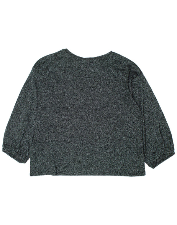 Zara Dame Top Langærmet UK 16 Large Grå Flecked