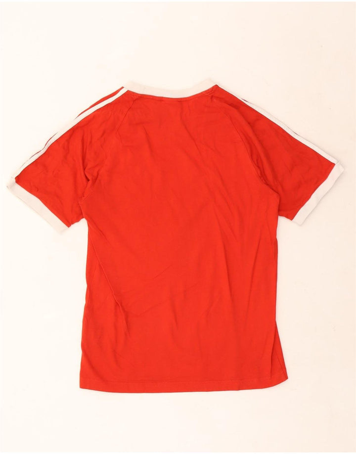 Adidas Herre T-Shirt Top Lille Rød Bomuld
