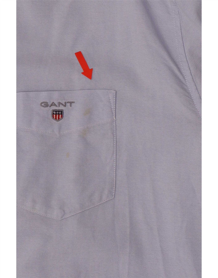 Gant Herre Regular Fit Skjorte Størrelse 17 1/2 XL Blå Bomuld