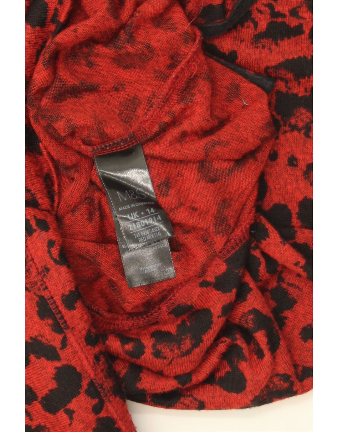 Marks & Spencer Dame Boat Neck Jumper Sweater UK 14 Large Red