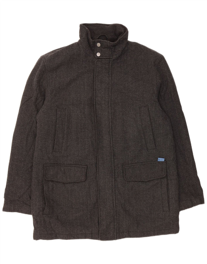 John Lewis Herre Windbreaker Coat UK 42 XL Grå sildebensuld